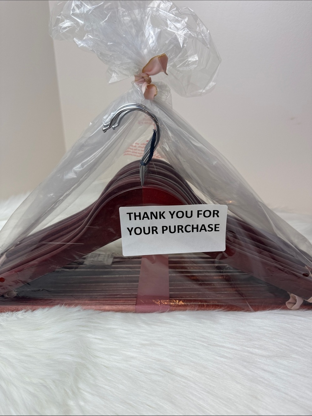 Brookstone Premium Wooden Suit Hangers in Dark Mahogany Cherry - Set of 10 - Picture 13 of 13